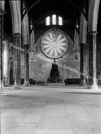 KING ARTHUR'S ROUND TABLE IN CASTLE HALL